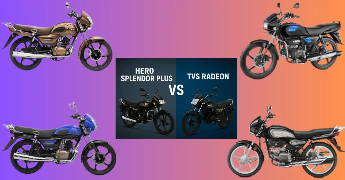 Hero Splendor Plus vs TVS Radeon