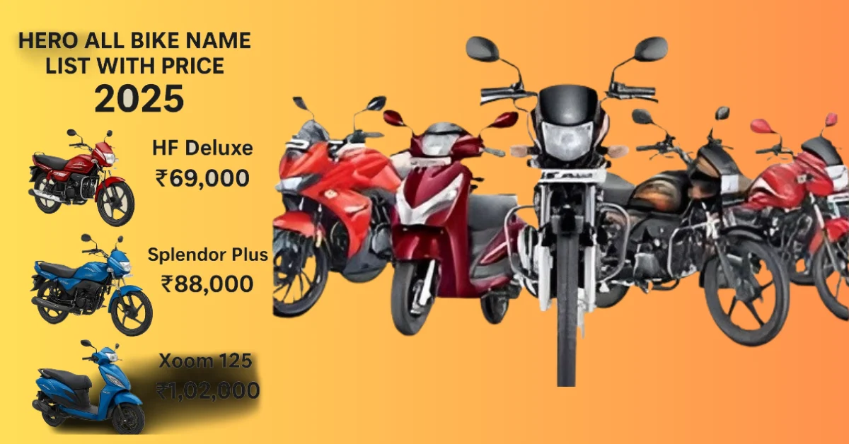 Hero All Bike Name List with Price