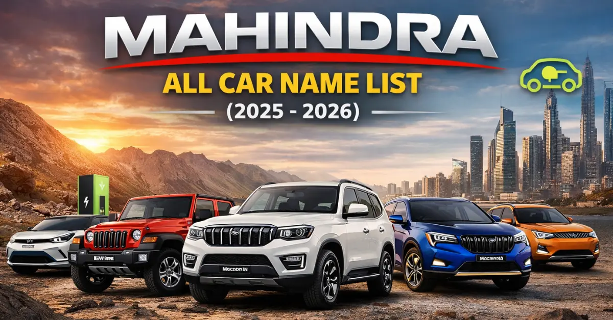 Mahindra All Car Name List